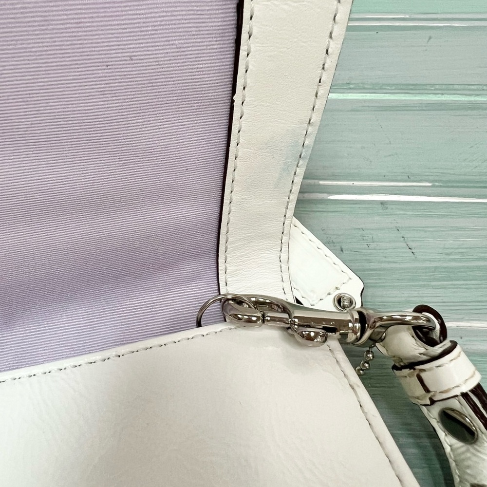 Coach White Patented Leather Clutch - Picture 10 of 12